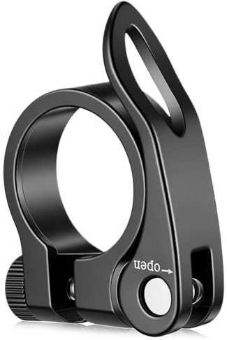Bike Seat Clamp 34.9 mm Quick Release Seatpost Clamp Premium Aluminum Alloy Bicycle SeatClamp Collar for 30.4, 30.8, 30.9, 31.6, 31.8 Seat Tubes