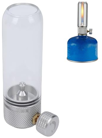 VGEBY Gaslaterne, Vintage-Butan-Laterne, Gas-Kerzenlampe, Aluminiumlegierung, Kupfer, Kompakt, Tragbar, für Camping Im Freien