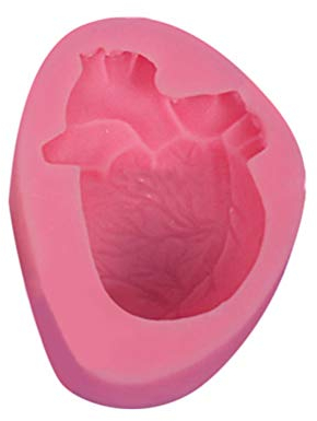 SUPVOX Silikon-Backformen für Kuchen Cupcake Dessert Schokolade Fondant Halloween Bomboniere (Herz)
