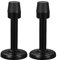 sourcing map Door Stopper Stop Bumper Wall Protector Sound Dampening Wall Mount W Rubber Tip Black 2pcs