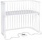 babybay Boxspring XXL Beistellbett aus massivem Buchenholz / kompakt & verwandelbar / Kinderbett Höhe stufenlos verstellbar / mitwachsendes Babybett (weiß lackiert)