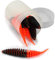 Feinripp Wurm Kunstköder für Forelle und Barsch aus Weichgummi mit Lamellen, Größen und Aromastoffe erhältlich, schwimmend, Farbe :Schwarz/Orange (Krabbe), Länge:65 mm