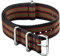 Archer Watch Straps - Classic Nylon NATO Watch Bands (Black/Red/Green, 24mm)