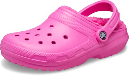 Crocs Unisexe Adulte Classic Lined Clog Sabots, Electric Pink/Electric Pink, 33/34 EU