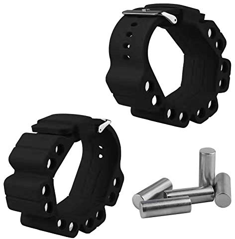 JooDaa Fitness Armband 2 Stück Silikon verstellbares Gewicht Yoga Fitness Armband Handgelenk Sport Gewicht tragender Armband Arm Trainingsarmband Sandsack