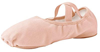 Stelle Women Ballet Shoes Highly Stretch Canvas Adult Ballet Slippers Split Sole Yoga Dance Shoe for Girls Boys(Ballet Pink,6MW)