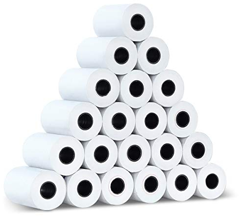 100x Thermorollen 57mm x 12mm x 15m Bonrollen Thermopapier Additionsrollen, Ersatz-Papierrollen, Kassenrollen