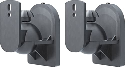 goobay 49393 - Supporto da parete per casse fino a 3.5 kg, colore: Nero