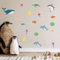 Klebekerlchen® | Wandtattoo Kinderzimmer Junge & Mädchen, Wandsticker selbstklebend, wiederverwendbare & rückstandsfreie Kinderzimmer Deko – Wandtattoo Meerestiere Sticker (Set mit 23 Motiven)