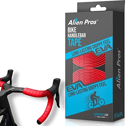 Alien Pros Nastro Manubrio Bici Eva (Set di 2) Nero Rosso Bianco Blu Rosa Verde - Avvolgi la Tua Bici per Una Fantastica e Confortevole Corsa