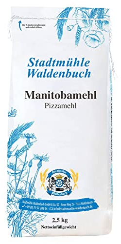 Stadtmühle Waldenbuch Manitoba Mehl - Weizenmehl Tipo 0, Pizzamehl, 2,5 kg