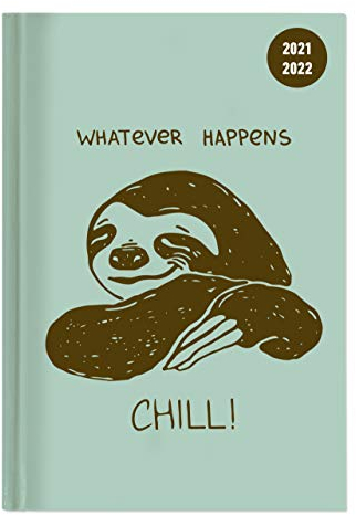 Collegetimer Chill! 2021/2022 - Schüler-Kalender A5 (15x21 cm) - Faultier - Weekly - 224 Seiten - Terminplaner - Alpha Edition (Collegetimer A5 Weekly)