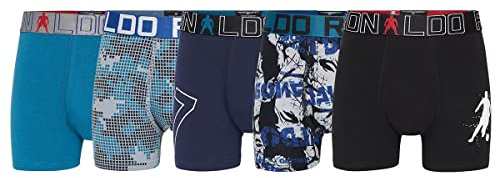 CR7 Cristiano Ronaldo Jungen CR7 5-Pack Boy's Cotton Trunk Badehose, Mehrfarbig, 4-6 Jahre