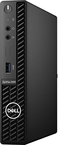 Dell OptiPlex 3000 3090 Desktop-Computer, Intel Core i5 10. Generation i5-10500T, Hexa-Core (6 Kerne), 2,30 GHz, 8 GB RAM, DDR4 SDRAM – 256 GB M.2 PCI Express NVMe SSD – Micro PC – Schwarz