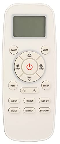 Annadue Control Remoto de Aire Acondicionado para Hisense, Control Remoto de Aire Acondicionado de Repuesto para Hisense Dg11l1 03 Dg11l1 04 AC, 2 Pilas AAA Necesarias (no Incluidas)