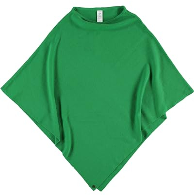 FRAAS Poncho einfarbig - 70x70 cm - Rundhals-Poncho in Baumwollmischung Cyber Green
