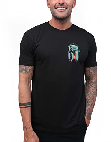 INTO THE AM Premium Graphic Tees Herren - Coole Shirts Design T-Shirts S - 4XL, Lunar Harvest II leuchtet im Dunkeln, XX-Large