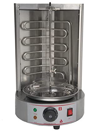 Máquina Shawarma Eléctrica, Asador Vertical Giratorio De 360° Con Ajuste De Temperatura De 50-300 ℃, Cocina Comercial Con Parrilla Giroscópica De Acero Inoxidable,para El Hogar Y El Restaurante