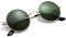 Pro Acme Retro Kleine Runde Polarisierte Sonnenbrille für Männer Frauen (Goldene Rahmen | Grün Linse)