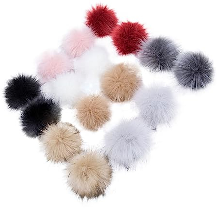COHEALI 20st Haarball Plüsch Basteln Selber Machen Flauschige Bälle Bommel Für Mütze Schlüsselanhänger Pompom Pelzbommeln Für Hüte Flauschige Bommelbällchen Schmuck Bommel Häkeln Erdfarben