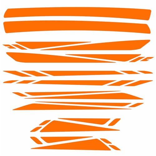 Generico Set mit 10 Aufklebern für Fahrradrahmen, MTB, universal, Rahmen für Schutz, Artikelnummer 2021 (035 Orange)