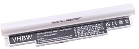 vhbw Akku Ersatz für Samsung AA-PB1TC6B, AA-PB1TC6W, AA-PB6NC6E, AA-PB6NC6W, AA-PB8NC6B für Notebook (4400 mAh, 11,1 V, Li-Ion) weiß