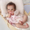 Anano Bébé Reborn Fille 48CM Poupée Reborn Réaliste Nouveau Silicone Reborn Bébé Poupée Fille Qui Ressemble A des Vrais Bébé Reborn en Silicone Fille Yeux Bleus
