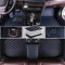 Romanbin Nach Maß Auto Fußmatten Antirutschmatten Kompatibel mit Volvo C70 V70 V90 V90 Cross Country XC40 XC70 XC90,PU-Leder Allwetter Auto Fussmatten (Schwarz Blau)