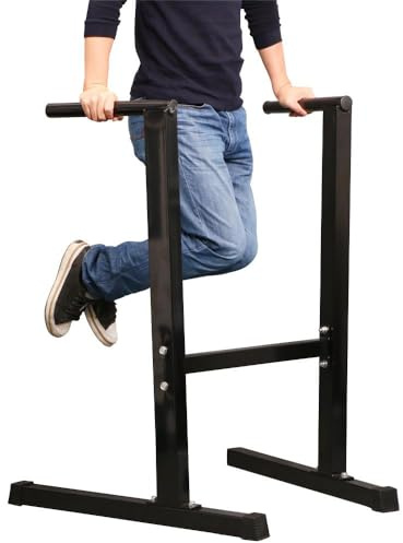 Yaheetech Dip Station, dip stänger upp till 300 kg, styrketräningsanordning, solid dip-station, pup-stång för styrketräning hemma, dippstativ