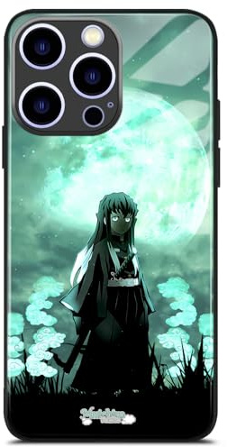HWLHJJ Muichiro Tokito Die Nebelsäule Premium-Schwarze Manga-Handyhülle – Coole einzigartige weiche Anime-TPU-Silikonhülle für iPhone 14