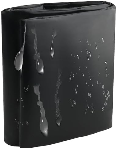 Bâche De Bassin HDPE Noir 2x2m 3x5m 4x8m 5x10m Doublure D'étangs Résistance À La Perforation Étang Liner Résistants Aux Déchirures Membrane Horticole Pour L'isolation De Jardinage(Taille:6x6m/20x20ft)