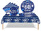 37Pcs 60th Birthday Tableware Set Navy Blue,60th Birthday Decorations with Party Paper Plates and Napkins,Plastic Table Cloth for Her His Women Men Happybirthday Table Decoration Dinnerware Supplies