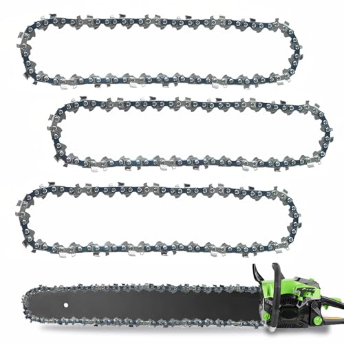 Lot de 3 chaînes de tronçonneuse 40 cm LP 1,3 mm 56 maillons d'entraînement anti-retour pour différentes tronçonneuses, compatible avec Oregon, Einhell GH-EC1835, Dolmar, Ryobi, Husqvarn