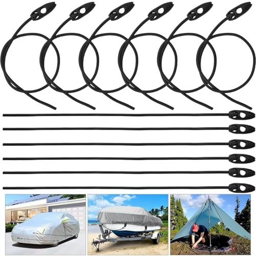 Tensor Equipaje para Señales de Advertencia Paquete 12 Correas Elásticas 50 cm Portabicicletas Ajustable y Multifuncional para Fijar Señales Advertencia Soportes para Bicicletas, Camping