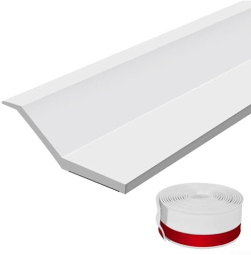 Oniissy 300cm Garage Door Sealing Strip Door Frame Rubber Strip Weatherproof, Garage Door Seals, Garage Top Side Seals for Garage Door(White)