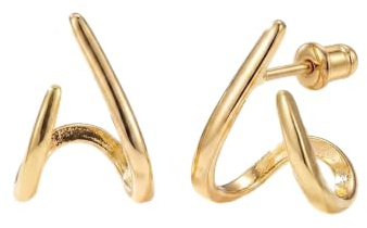 Gold Earrings for Women Trendy 14K Gold Plated Stud Earrings Jewellery