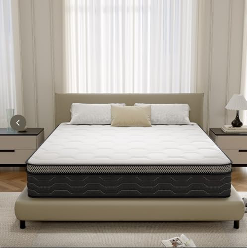 DEWINNER Matratze 160x200cm, Federkern- und Schaumstoffmatratze, 27 cm hoch Taschenfederkernmatratze, perfekte Unterstützung, mittlerer Härtegrad, antimilben, antiallergisch, antibakteriell(H3)
