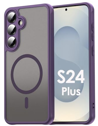 Handy Hülle für Samsung Galaxy S24 Plus Matt Case Schutzhülle |Stoßfest|Kratzfest|100% Passgenau| Rundumschutz | Lila