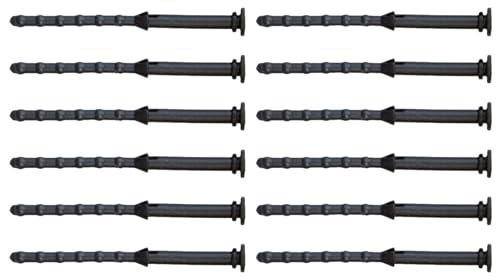 TSMORY 12/24/36Pcs Computer Case Fans PC Cooling Fan Mount Screws Black Rubber Screws CPU Fan Mounting Pin Rivet 66mm Reducing