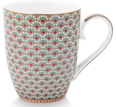Pip Studio Blooming Tales Khaki Henkelbecher Large 0,365l