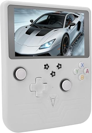 YUEHISY Console per Giochi retrò, Doppi Joystick RGB, Schermo HD da 6,0, CPU da 1,5 GHz, Oltre 30 Emulatori, Multiplayer OTG, per Adulti e Bambini (WHITE)