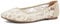 Greatonu Women Shoes Cut Out Slip On Beige Synthetic Loafers Lace Ballet Flats 7UK/40EU