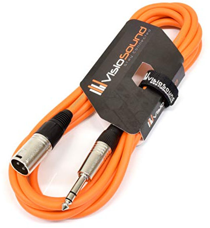 Male XLR to 6.35mm Stereo TRS Jack Lead/Balanced Signal/Audio Speaker Cable