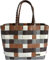 normani Einkaufskorb Shopper geflochten aus Kunststoff - robuster Strandkorb aus wasserabweisendem Material Farbe Classic/Earth