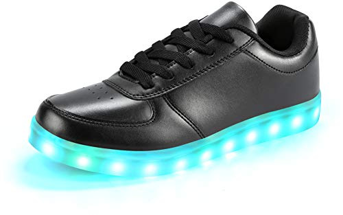 PADGENE Chaussures de Sport à LED Clignotantes Femme/Homme Rechargeables par USB