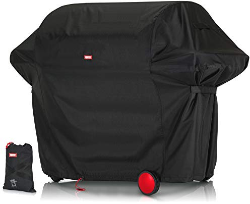 BARTSTR Grillabdeckung wetterfest – 175 x 65 x 115 - Grill Abdeckhaube für Gasgrill - Reißfest & wasserdicht mit UV-Schutz - Grill Zubehör – Schwarz