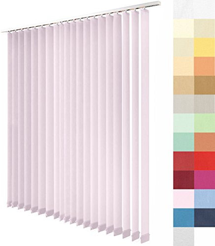Sun World Lamellenvorhang nach Maß, Vertikal Lamellen Jalousien auf Maß vertikal Lamellen Maßanfertigung Vertikaljalousie Schiebevorhang ohne Deckenschiene (Hell Rosa, Höhe: 160cm x Breite: 175cm)