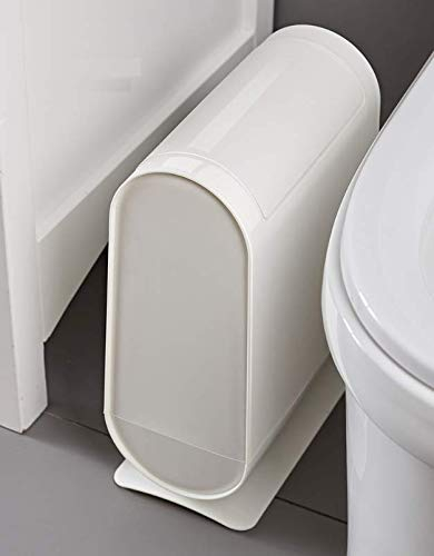Primo Supply - Poubelle de Salle de Bain au Design Moderne et Simple avec Couvercle et Sac en Plastique - Distributeur élégant et hygiénique - pour Maison, Bureau, Chambre à Coucher, Cuisine Kaki