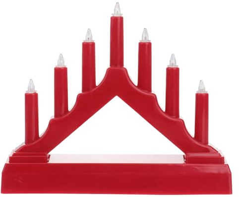 OSALADI weihnachtskerze brückenlichter led elektrische flammenlose kerzenlichter schwedische kandelaber weihnachtstischaufsatz ohne batterien (zufällige farbe)