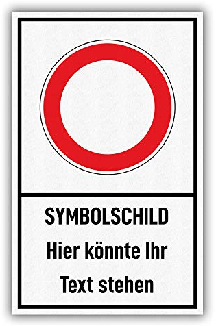 printplanet® - Schild mit Symbol und Text selbst gestalten - Größe 40 cm x 64 cm - Variante: Verbot für Fahrzeuge Aller Art